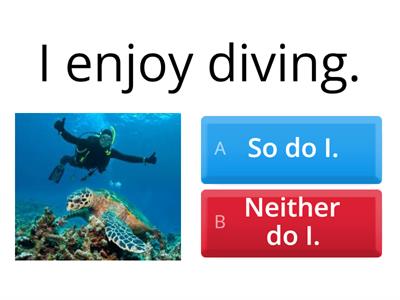 So do I or Neither do I