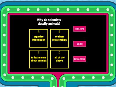 Unit 2 Review (Classification of Animals)