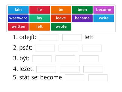 Project 4 - Irregular verbs 1 (all three forms)