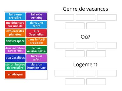 Mes vacances de rêve