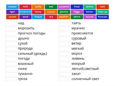 Weather Кузовлев 6 класс