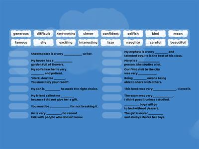 Adjectives A2