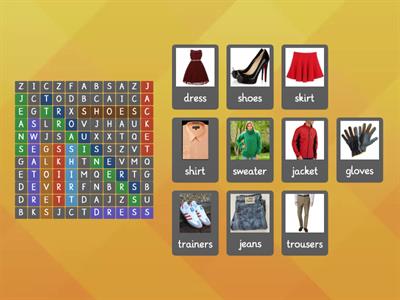 SO Starter (A1) 3.2 Clothes Wordsearch