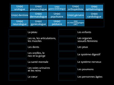 Les spécialistes (Santé - N4)