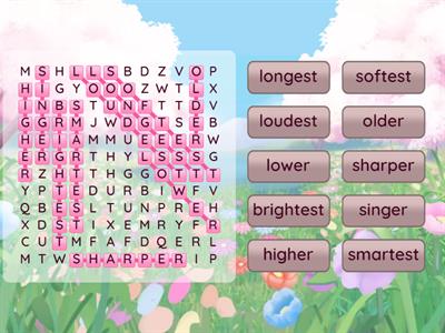 -er -est wordsearch