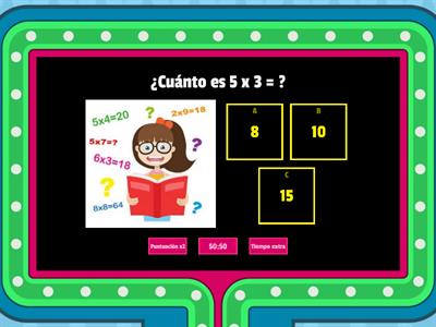 Juego de tablas de multiplicar 