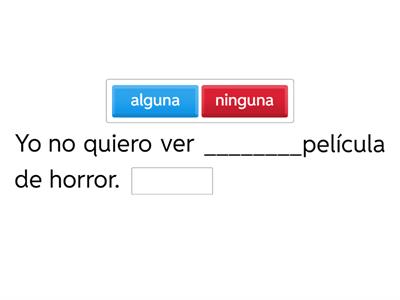 Sentences -affirmative and negative words
