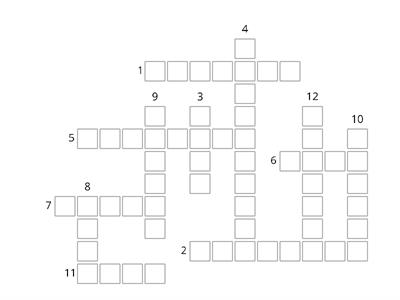 Kid's Box 3 Unit 2 - Vocabulary Home - crossword