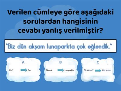 3.Sınıf 28.Hafta Konu Tarama Testi