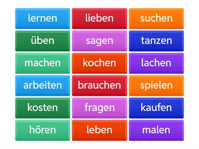 Infinitiv - Partizip II (haben) - A1