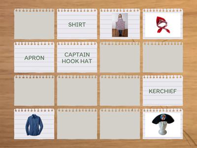 CLOTHES MEMORY GAME