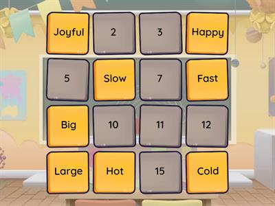 Matching Synonyms and Antonyms