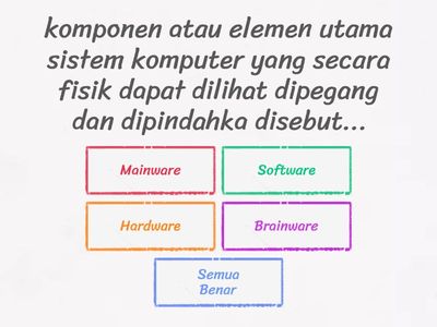 QUIS INFORMATIKA SISTEM KOMPUTER HARDWARE