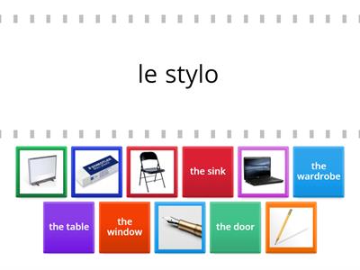 classroom objects FRENCH year 5