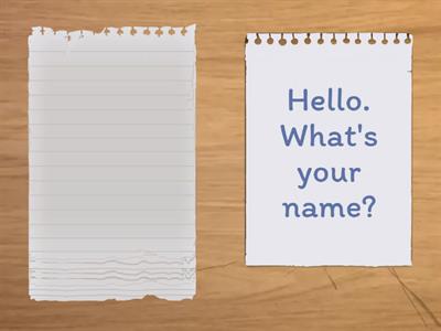 What's your name? Cards+audio