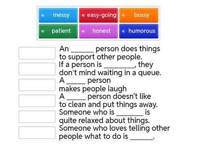 Speakout 3rd ed B1 Unit 1A matching personality traits 