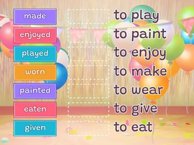 Match verbs to their past participle