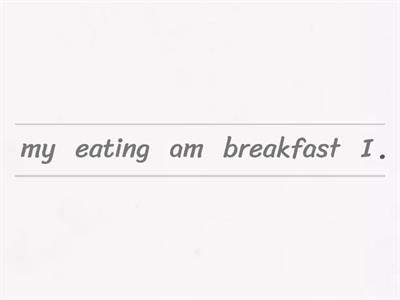 英文句子排列（小學一年級）