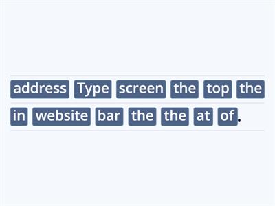 internet vocabulary used in sentences