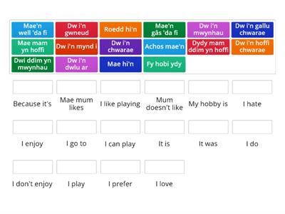  Hamdden Sentence Starters PDM