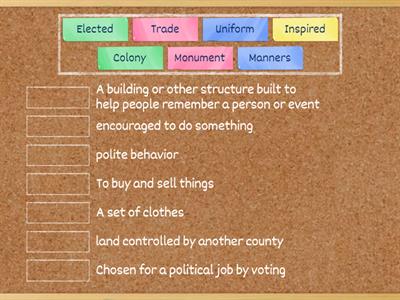 George Washington Vocabulary Match-Up