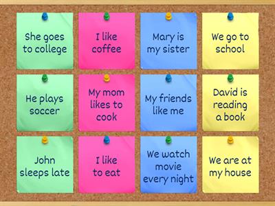 Negative form, simple present