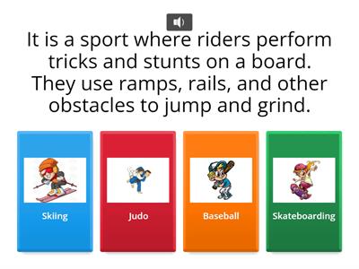 My favourite sport 3 - Quiz