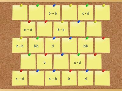 Matching Pairs for practising b and d reading - 1