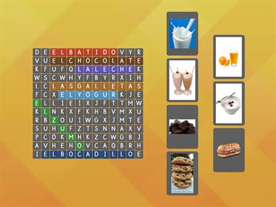 Wordsearch 1. La comida Lola y Leo U5 Lola Minichef