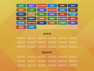 Stative and dynamic verbs
