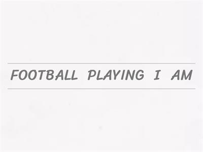 Arrange the words of the sports