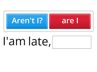 Tag questions with be