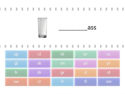 Initial consonant clusters - hear then find