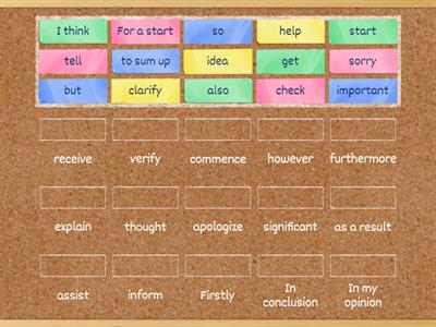 Synonyms (formal vs Informal) Vocabulary B2