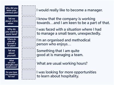 Typical Job Interview questions