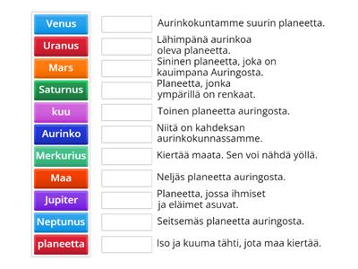 Avaruus - yhdistä parit