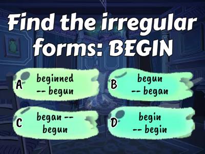 Irregular Verbs - Belt 2 (i/a/u   i/o/i-en)