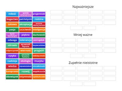 Wartości - co jest dla mnie ważne w życiu?