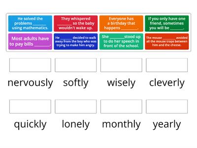 Match Up suffix -ly