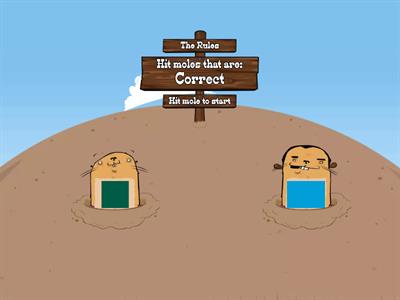 GREEN COLOR - whack-a-mole