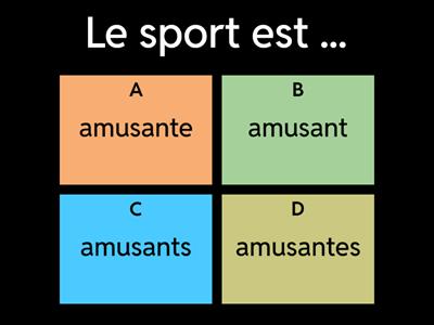 Les adjectifs