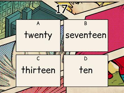 Numbers from 10 to 20