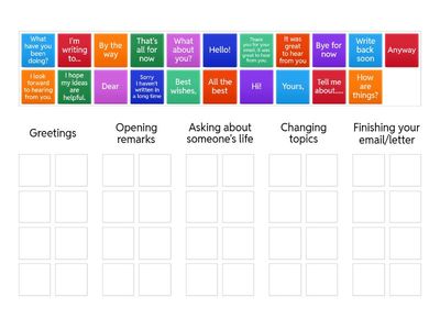 Writing an Informal email/letter