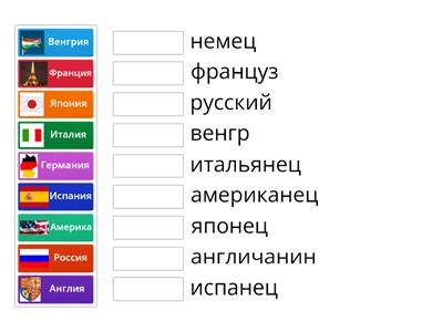 Страны + национальности