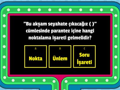 Palet Okulları Noktalama İşaretleri 