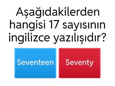 A1 İngilizce testi