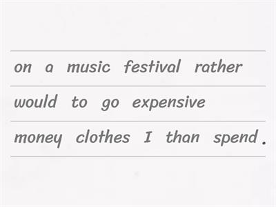 Would rather / Prefer 