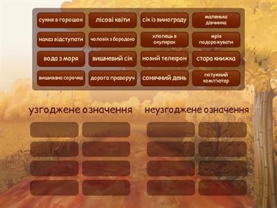 Узгоджені та неузгоджені означення