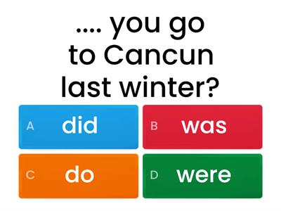 Past questions with Did