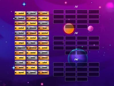 VOCABULARY: /ED/ SOUND  - Past Simple Regular Verbs